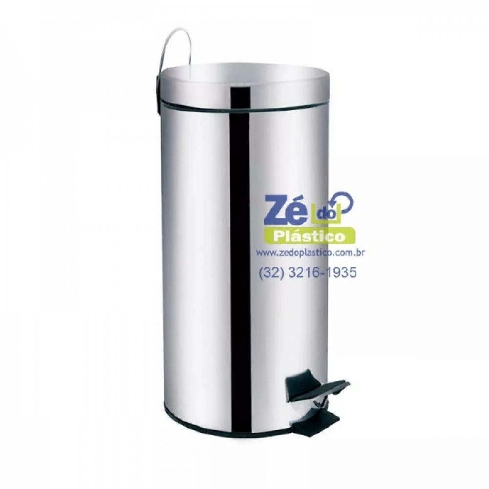 Lixeira Redonda Inox com Pedal 12 Litros