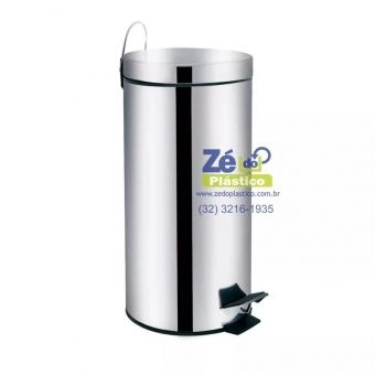 Lixeira Redonda Inox com Pedal 12 Litros