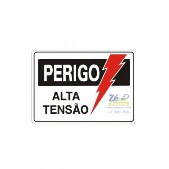 Placa Sinalização - Perigo Alta Tensão