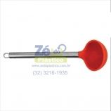 Concha de Silicone Cabo Inox 12068 - Laranja