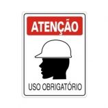 Placa Sinalização - Uso Obrigatório de Capacete