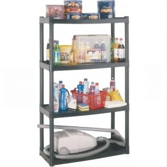 Estante Plástica com 4 Prateleiras - Linha Doméstica R05