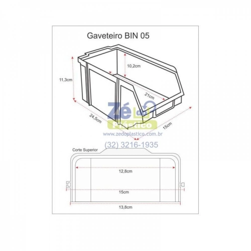 Caixa Bin Nº 5 - Azul