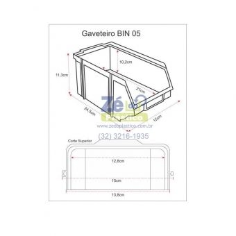 Caixa Bin Nº 5 - Azul