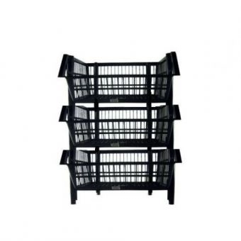 Cesto Expositor Empilhável Pequeno - Preto