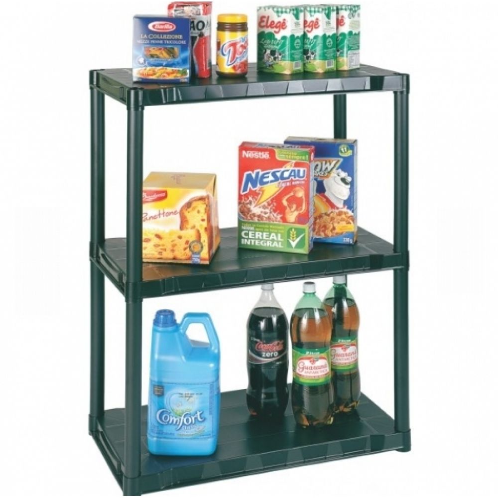 Estante Plástica com 3 Prateleiras - Linha Doméstica