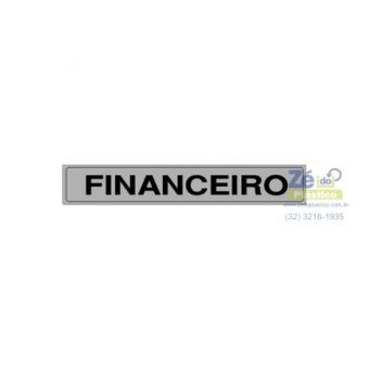 Placa Sinalização - Financeiro