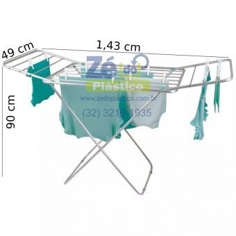 Varal de Chão de Alumínio de Abas M046