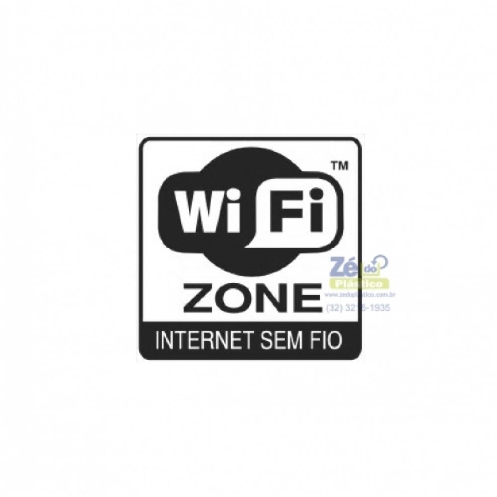 Placa Sinalização - Internet sem Fio