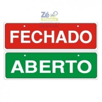 Placa Aberto / Fechado