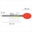 Colher de Silicone Cabo Inox 12067 - Laranja