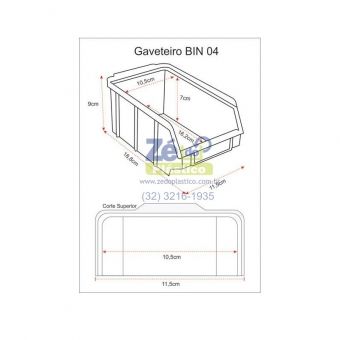 Caixa Bin nº 4 - Azul