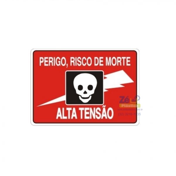 Placa Sinalização - Perigo Alta Tensão