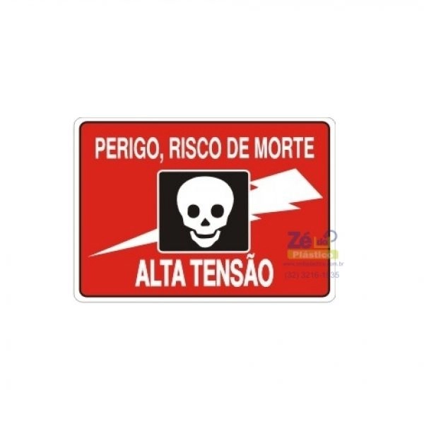 Placa Sinalização - Perigo Alta Tensão