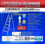 Escada de Alumínio 5 Degraus - 5103