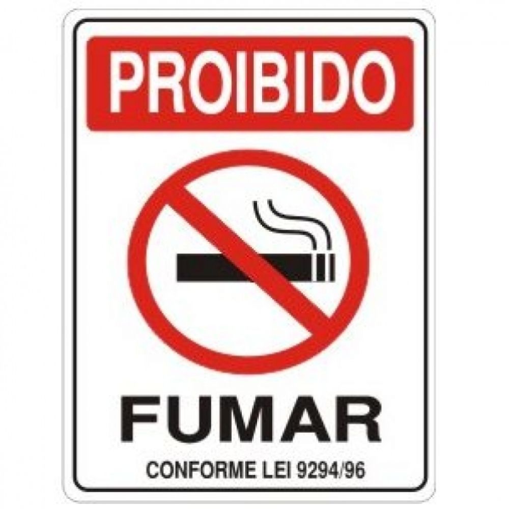 Placa Sinalização - Proibido Fumar