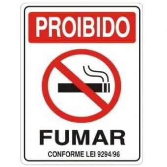 Placa Sinalização - Proibido Fumar