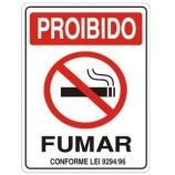 Placa Sinalização - Proibido Fumar