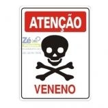 Placa Sinalização - Atenção Veneno