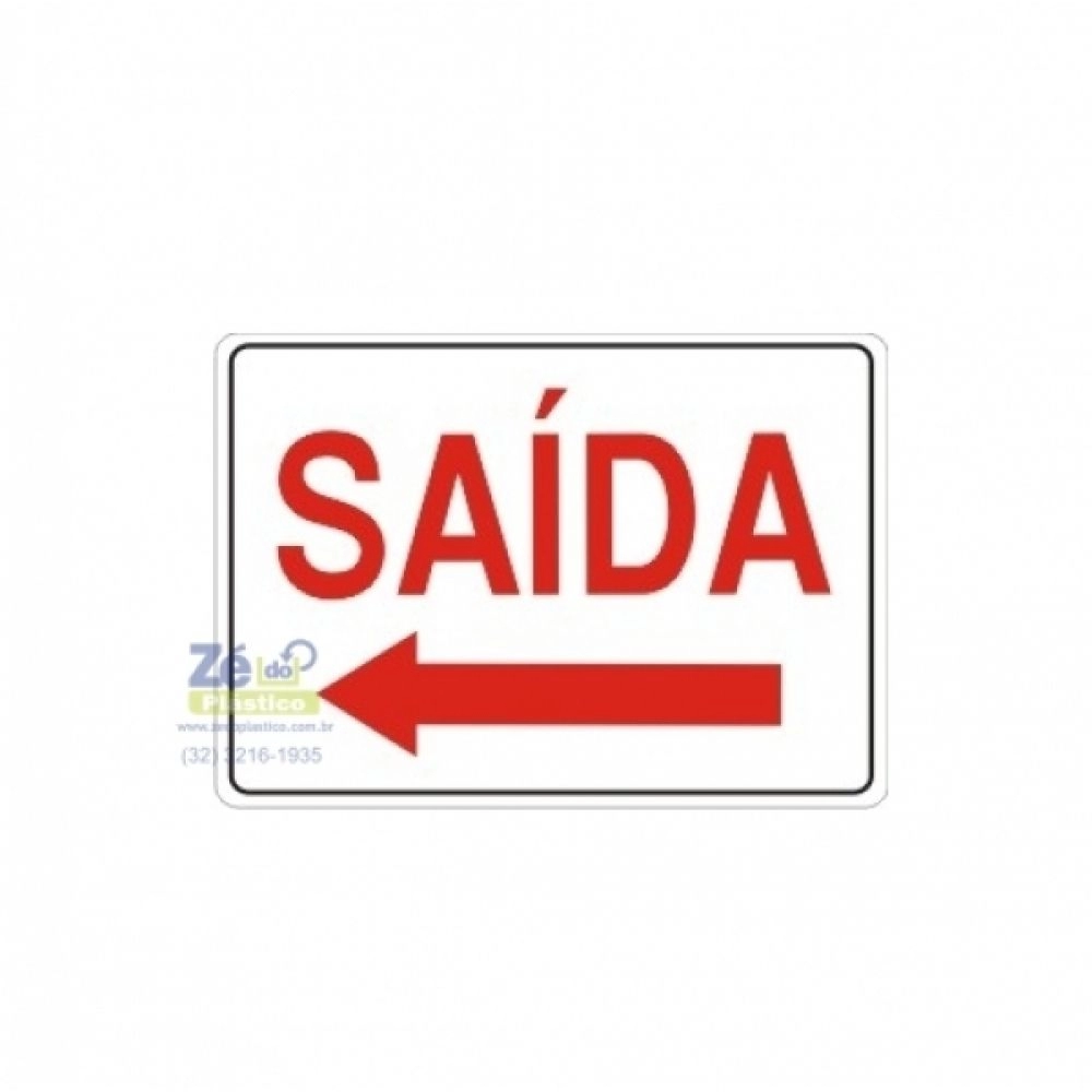 Placa Sinalização - Saída a Esquerda