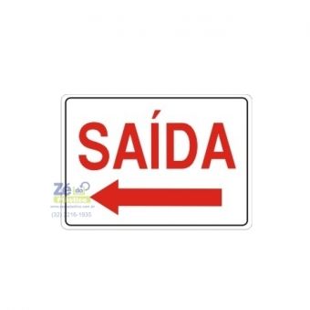 Placa Sinalização - Saída a Esquerda