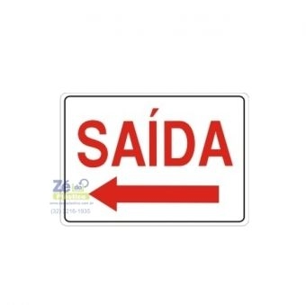 Placa Sinalização - Saída a Esquerda