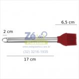 Pincel de Silicone Cabo Inox 12106 - Vinho
