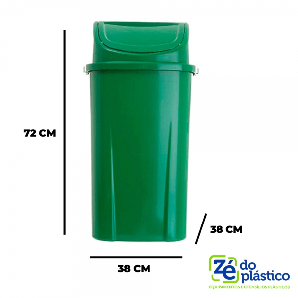 Lixeira Basculante - Tampa Vaivem - 60 litros
