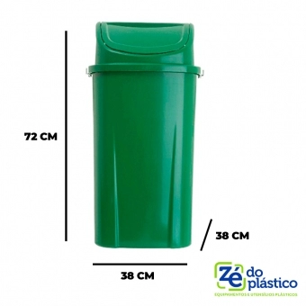 Lixeira Basculante - Tampa Vaivem - 60 litros