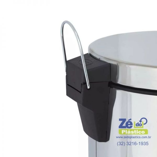Lixeira Redonda Inox com Pedal 20 Litros