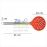 Escumadeira de Silicone Cabo Inox 12069 - Laranja