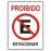 Placa Sinalização - Proibido Estacionar