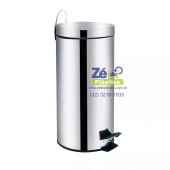 Lixeira Redonda Inox com Pedal 20 Litros