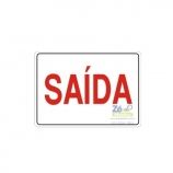 Placa Sinalização - Saída
