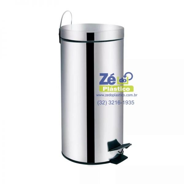 Lixeira Redonda Inox com Pedal 3 Litros