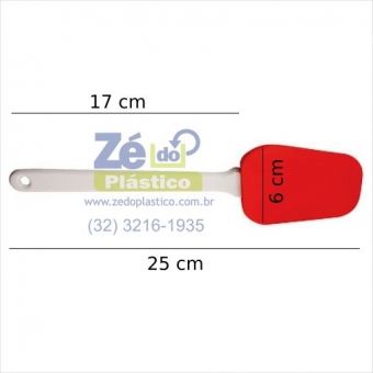 Espatula tipo Pão duro em Silicone 1152 - Vermelha