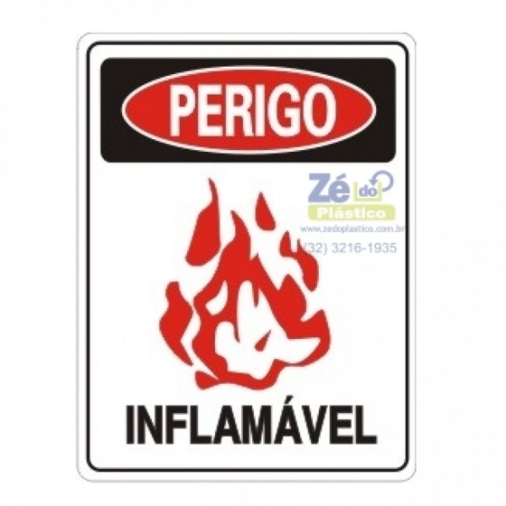 Placa Sinalização - Perigo Inflamável