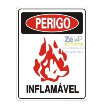 Placa Sinalização - Perigo Inflamável