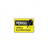 Placa Sinalização - Cerca Eletrificada