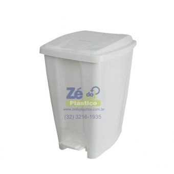 Lixeira com Pedal 40 Litros Branca - J1793