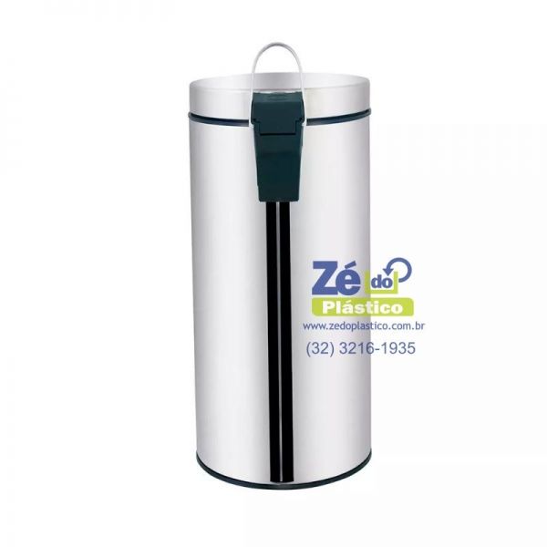 Lixeira Redonda Inox com Pedal 20 Litros
