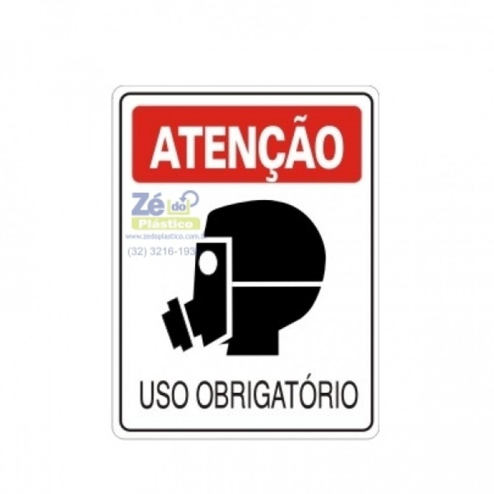 Placa Sinalização - Uso Obrigatório de Máscara de Proteção