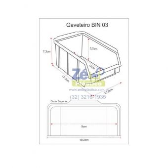 Caixa Bin Nº 3 - Azul