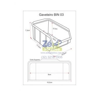 Caixa Bin Nº 3 - Azul