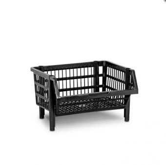 Cesto Expositor Empilhável Pequeno - Preto