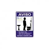 Placa Sinalização - Aviso Masculino