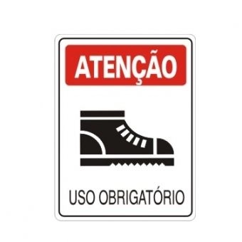 Placa Sinalização - Uso Obrigatório de Bota