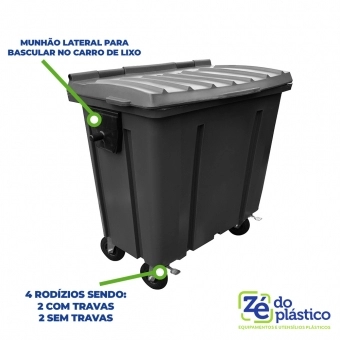 Lixeira com Rodas 700 Litros